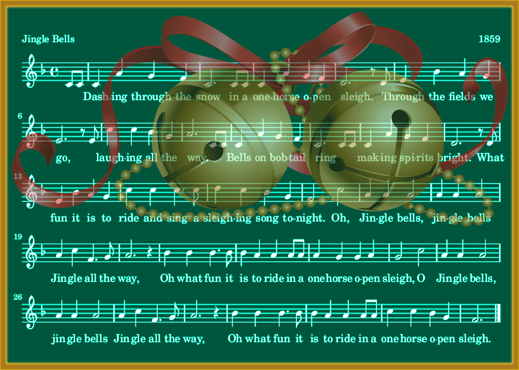 jinglebellsmusicplacemat