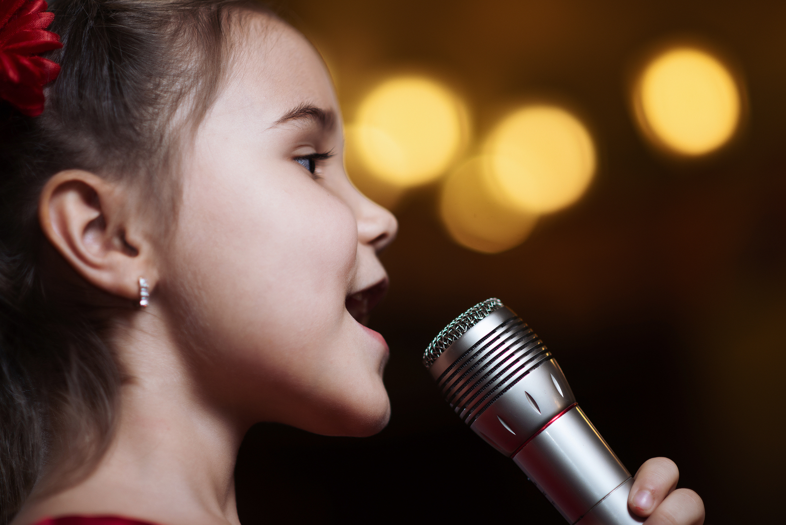bigstock The Girl With The Microphone 274247587